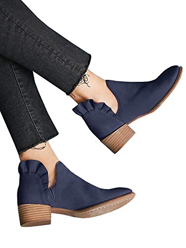 chunky mid heel boots