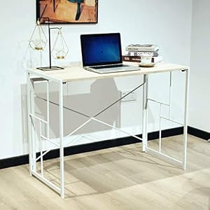Rainbow Sophia Desk, Computer Desk, Modern Foldable Home Office Desk with Metal Frame, Easy Assembly for Small Space, 39…