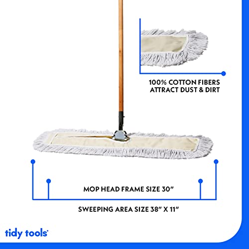 Tidy Tools Commercial Dust Mop & Floor Sweeper 30 X 5 in. Cotton