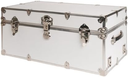 SecureOnCampus College Dorm Storage Trunks/Footlockers Small - White