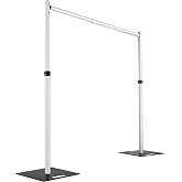 Hecis Heavy Duty Backdrop Stand, 10x10ft Pipe and Drape Stand Kit, Adjustable Arch Backdrop Stand, Back Drop Stand for Party Event, Trade Shows &amp; Wedding Decor