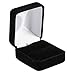 2 Black Flocked Ring Gift Boxes Jewelry Displays