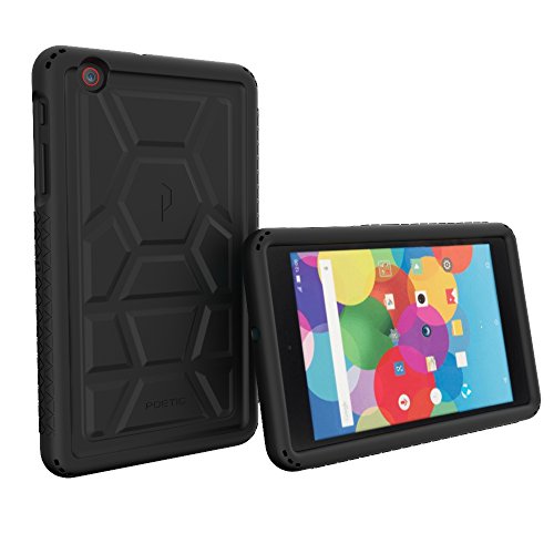 Poetic At&T Trek 2 Hd Case - Rugged Protective Silicone Case [Corner/Bumper Protection][Grip][Sound-Amplification][Bottom Air Vents] (2016) - Black (Best Economy Android Tablet)