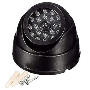 MOHAK Home Or Office Security for Dummy CCTV Dome Camera with Blinking Red Led Light