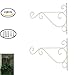 Dproptel Pack of 2 Wall Hanging Brackets Hooks for Garden Basket Lantern Lawn Light Flower Pots Plant Hanger Gardening Decoration 25x20CM (White)