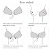 Women Strapless Bra Self Adhesive Wing Shape Silicone Invisible Push-up Bra Black Cup B
