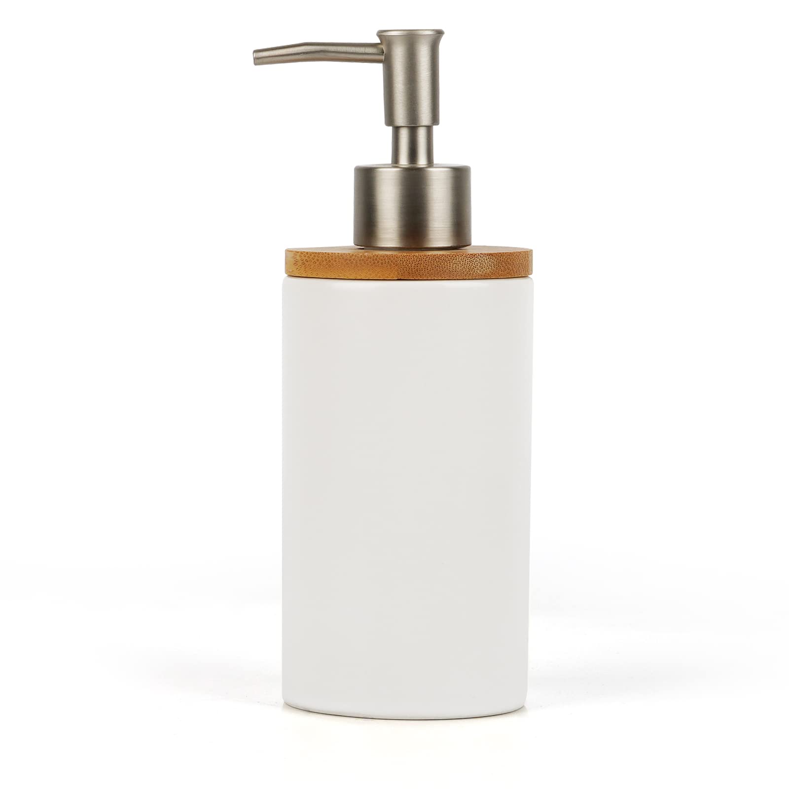 Photo 1 of Whiidoom Ceramic Soap Dispenser Hand Soap Dispenser Refillable Liquid Great for Kitchen and Bathroom Decorative (White)