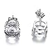 925 Sterling Silver Stud, Seven Colors Stud Earring Can Make You Enjoy The Selection (White Cz-7MM)