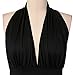 Sexy Deep V-Neck Backless Bodycon Club Dress (S) Black