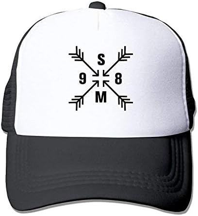 WHROOER Casual Two-Toned Cap Hat Shawn Stitches Mendes #98 Trucker Caps Black