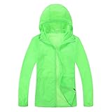 CHAREX Woman Lightweight Windproof Water Repellent Coat Sun Protection Outdoor Jacket Green M