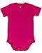 2T 3T 4T 5T 6T Bodysuit Short Sleeve Round Crew Neck - Hot Pink