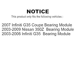 Rear Wheel Bearing Assembly Pair for Infiniti G35