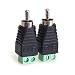 MOBOREST RCA Cable Audio Adapter, Phono RCA Male Plug to AV Screw Terminal Audio/Video Speaker Wire connectors Solderless Adapter(RCA Male-2pack)