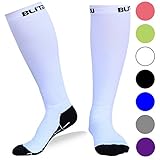 BLITZU Compression Socks 20-30mmHg for Men Women Recovery Running Travel Relief