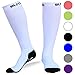 BLITZU Compression Socks 20-30mmHg for Men & Women Best Recovery Performance Stockings for Running, Medical, Athletic, Edema, Diabetic, Varicose Veins, Travel, Pregnancy, Relief Shin Splint L White