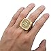 ELFASIO Men Stainless Steel Rings Cz Illuminati The All-Seeing-Eye Pyramid/Eye Symbol Hip hop Gold Ring
