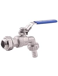 dernord Válvula de bola de acero inoxidable 1 2 inch mamparo sin soldadura para la construcción de Home Brew hervidor de agua MASH Tun