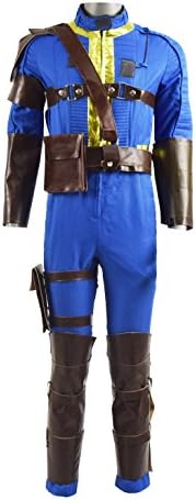 Yangxiao Mens Cosplay Costume Blue Jacket Halloween Jumpsuit Game Uniform (XS, Blue)