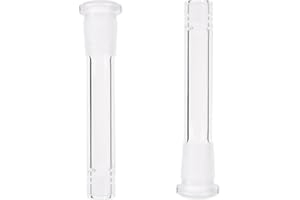 2 Pcs 4Inch Scientific Glass Tube Transparent Downstem Clear Test Tube Down Stem for Science and Lab Experiments