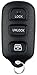 KeylessOption Key Fob for 1999 2000 2001 2002 2003 2004 2005 2006 2007 2008 2009 Toyota Sequoia 4Runner Keyless Entry Remote Remote Control, 3-Button Panic HYQ12BBX, Programming Guide Included