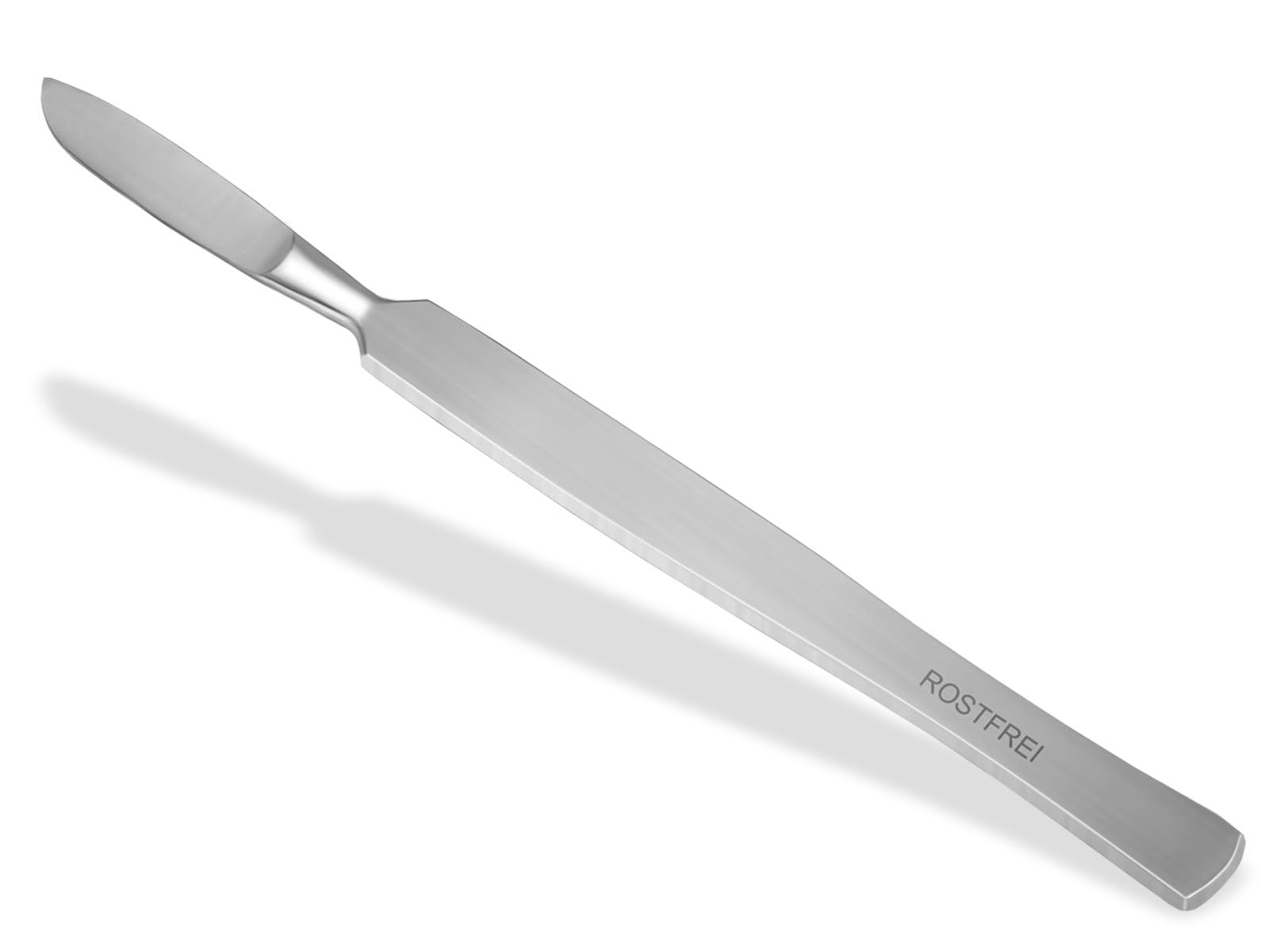 Professional callus scraper, blunt scalpel cream scraper, stainless steel, callus remover, pedicure scraper for gentle removal of calluses for foot care, 15.5 cm (model 2)