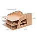 MobileVision Bamboo Paper Tray Office Organizer for Files, Documents, Letter Sorter, Envelopes and Magazine Holder (File & Paper Organizer)