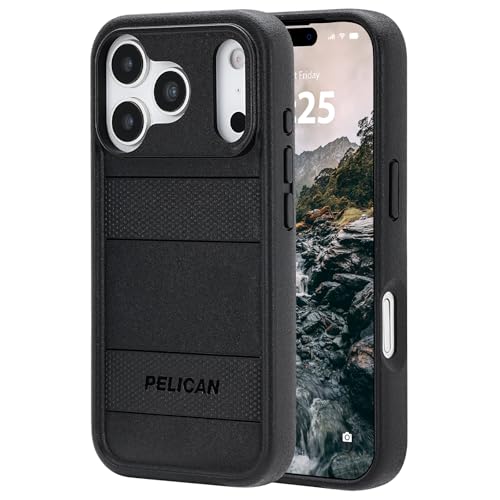 Pelican Protector iPhone 17 Pro Case [Compatible with MagSafe] Rugged Magnetic Phone Case with 16ft Military-Grade Drop Protection - Heavy Duty Phone Cover for iPhone 17 Pro - Black