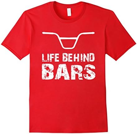 Men's Life Behind Bars BMX Tshirt Small Red