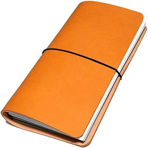 The Long Road Travelers Journal, Superior Durability Traveler's Notebook, Refillable Leather Journal, (English Tan) (8.75 x 4.90) by - The Companion Journal