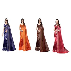 GoSriKi Women’s Art Silk Saree COMBO-725_Multicolor