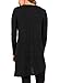 FARYSAYS Women's Plus Size Casual Long Sleeve Scoop Neck Button Side Irregular Hem Tunic Tops Black Large