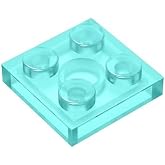 Classic Bricks Plate 2x2, 100 Piece, Compatible with Lego Parts and Pieces 3022, Creative Play Set - 100% Compatible with Lego and All Major Brick Brands(Colour:Bright Light Blue)