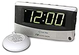 Sonic Alert SBR350ss Sonic Boom Vibrating Alarm Clock FM Radio