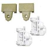 4 Piece Set of Front Left Drivers Window Regulator Repair Glass Channel Guides with Sash Connector Clips 22689012 22697622