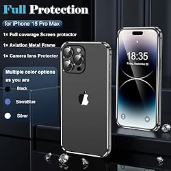 YMHML 3 in 1 Case for iPhone 15 Pro Max Titanium