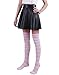 Women's Extra Long Striped Socks Over Knee High Opaque Stockings (Pink & White)
