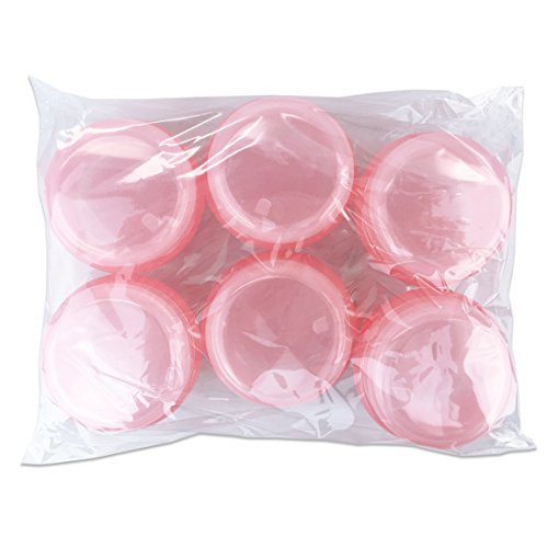Beauticom 24 Pieces 50G/50ML Pink Frosted Container Jars with Inner Liner for Lotion, Toners, Lip Balms, Makeup Samples - BPA Free