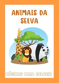 Livro E-book Animais da Selvagens: Páginas para colorir