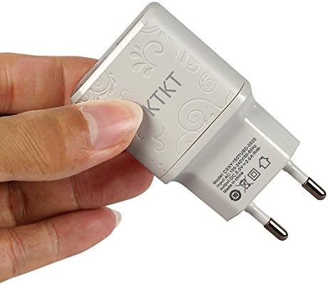 European Travel Charger, 2.0A/5V Universal Dual Port USB Wall Charging Adapter Plug for iPhone 7 Plus 6S 5S, Samsung Galaxy S8/Plus S7/S6 Edge, Tab, LG, HTC, Android Phone (EU-Carved)