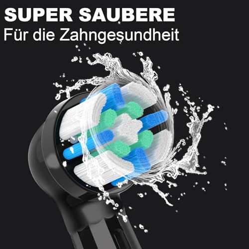 Brush Head Compatible with Oral B iO Electric Toothbrush, Multipack Toothbrush Heads for Cleaning Teeth (6 Black)