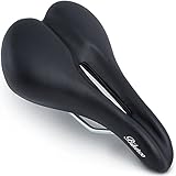 Most Comfortable Bike Seat for Men – Mens Padded Bicycle Saddle with Soft Cushion – Improves Comfort for Mountain Bike, Hybrid and Stationary Exercise Bike