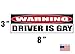 Rogue River Tactical Funny Warning Driver is Gay Bumper Sticker Auto Car Decal Practical Joke Prank Gag Gift