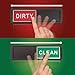 Premium Clean Dirty Dishwasher Magnet - Dishwasher Management Made Easy - 100% Metal and Acrylic, Easy-to-Read Labels, Magnetized Slider - Dishwasher Magnet Clean Dirty - Black