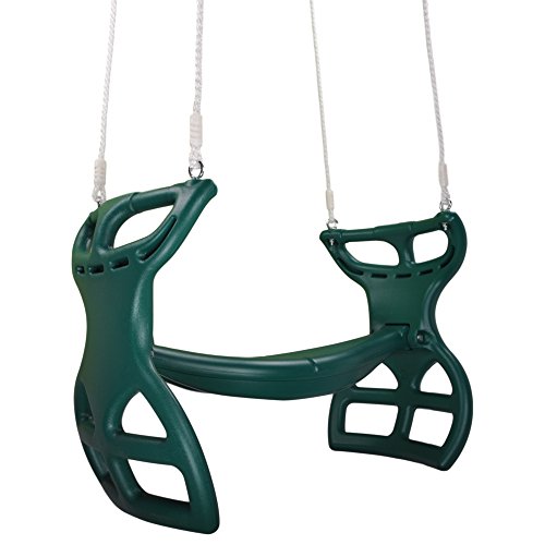 Swing Set Stuff Inc. Glider with Rope (Green) with SSS Logo Sticker