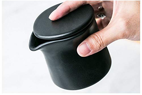 Multi Ceramics Sugar Bowl Seasoning Pot Storage Cream Jar with Lid And Spoon - Thumbnail 2