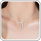 Aneneiceera Vintage Crystal Bow Tie Necklaces Choker Silver Ribbon Bow Necklaces Bling Rhinestone Bow Pendant Necklaces Cz Bow Knot Crystal Necklace Jewelry for Women