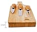 Organic Bamboo Cheese Cutting Board Set with Stainless Steel Utensils |Premium Bamboo Handles and Slicer, Fancy Charcuterie Serving Board, Large Flatware Cheese Servers and Knife Set by Sierra Kitchen