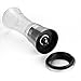 Easehold Pepper Salt Mill Shaker 200ml Glass Container Stainless Steel Adjustable Ceramic Grinder Pack of 2