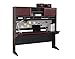 Ameriwood Home Pursuit Credenza and Hutch Bundle, Cherry